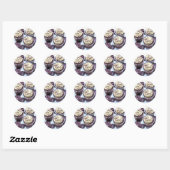 Sticker Rond Chocolat Cupcakes White Icing (Feuille)