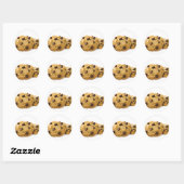 Sticker Rond Chocolat de biscuit (Feuille)
