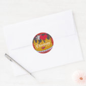 Sticker Rond Chocolat du coeur - J'aime le chocolat (Enveloppe)