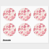 Sticker Rond Chocolat et pâtisseries motif 2 (Feuille)
