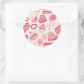 Sticker Rond Chocolat et pâtisseries motif 2 (Sac)