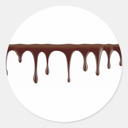 Sticker Rond Chocolat fondu (Devant)