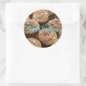 Sticker Rond Chocolat Frosted Cupcakes d'anniversaire (Sac)