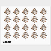 Sticker Rond Chocolat Heures (Feuille)