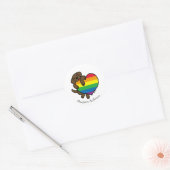 Sticker Rond Chocolat Labrador Rainbow Pride (Enveloppe)