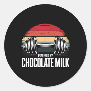 Sticker Rond Chocolat Lait Salle De Fitness Fitness Exercice Bo