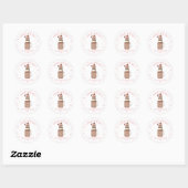 Sticker Rond Chocolat Milkshake Classroom Valentine Photo (Feuille)