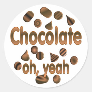 Sticker Rond Chocolat Oh, ouais