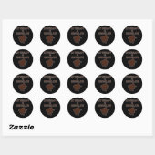 Sticker Rond Chocolat Thérapie drôle dire cadeau chocolat (Feuille)