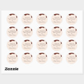Sticker Rond Chocolatier Chocolatier Boulangerie Merci (Feuille)