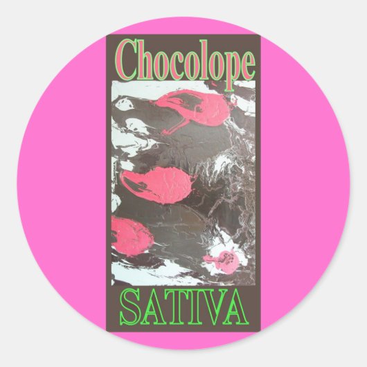 STICKER ROND CHOCOLOPE SATIVA (Devant)