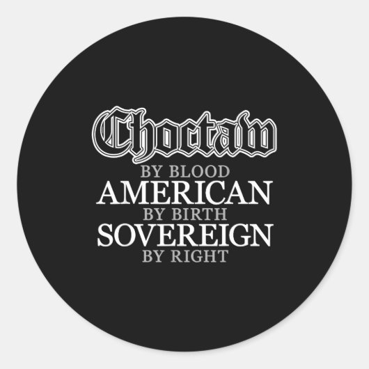 Sticker Rond Choctaw Native American Indian  (Devant)