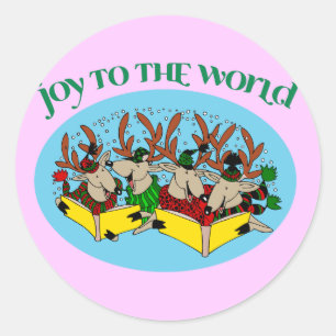 Sticker Rond Choeur de renne - joie au monde