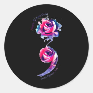 Sticker Rond Choisir De Continuer À Se Sensibiliser À La Préven