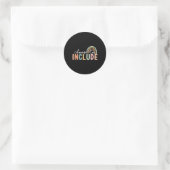 Sticker Rond Choisir D'Inclure L'Autisme Enseignant De L'Éducat (Sac)