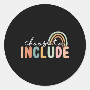 Sticker Rond Choisir D'Inclure L'Autisme Enseignant De L'Éducat