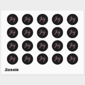 Sticker Rond Choisir Joy Inspirational Christian Religion (Feuille)