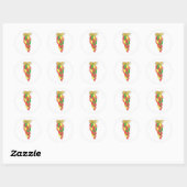 Sticker Rond Choisir les poivrons (Feuille)