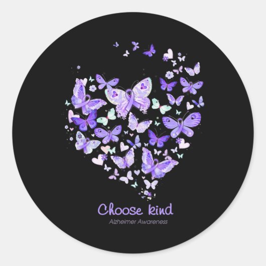 Sticker Rond Choisir Type Heimerheimer Sensibilisation Papillon (Devant)