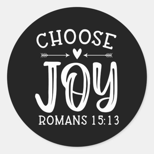 Sticker Rond Choisissez Joy Ros 1513 Christian (Devant)