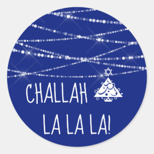 Sticker Rond Choisissez la couleur Challah La La La Christmas H