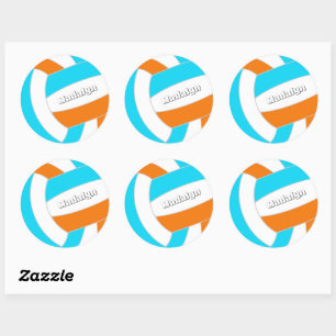 Sticker Rond choisissez les couleurs de l'équipe de volley-ball
