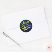 Sticker Rond Choisissez Shine Stars Cosmos (Enveloppe)