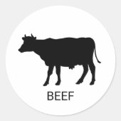 Sticker Rond Choix de repas Mariage de boeuf (Devant)