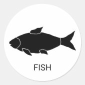 Sticker Rond Choix de repas Mariage de poisson (Devant)
