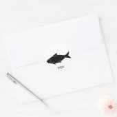 Sticker Rond Choix de repas Mariage de poisson (Enveloppe)