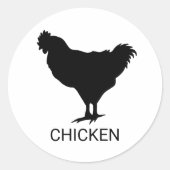Sticker Rond Choix de repas Mariage de poulet (Devant)