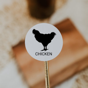 Sticker Rond Choix de repas Mariage de poulet