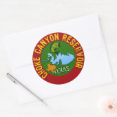 Sticker Rond Choke Canyon Réservoir, Texas (Enveloppe)