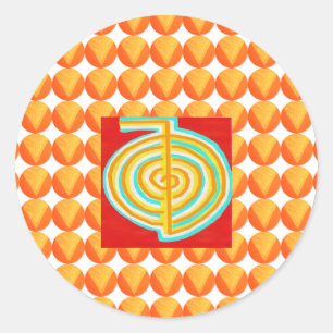 Sticker Rond CHOKURAY : CHO KU RAY Symbole de guérison Reiki