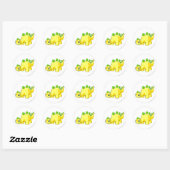 Sticker Rond Chomby jaune (Feuille)