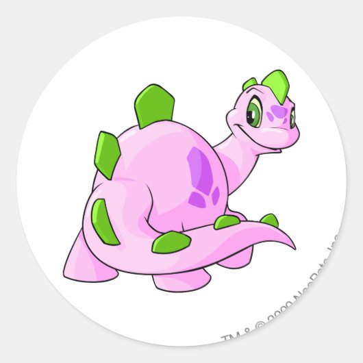 Sticker Rond Chomby rose (Devant)
