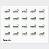 Sticker Rond Chomp Alligator T-shirts et cadeaux (Feuille)