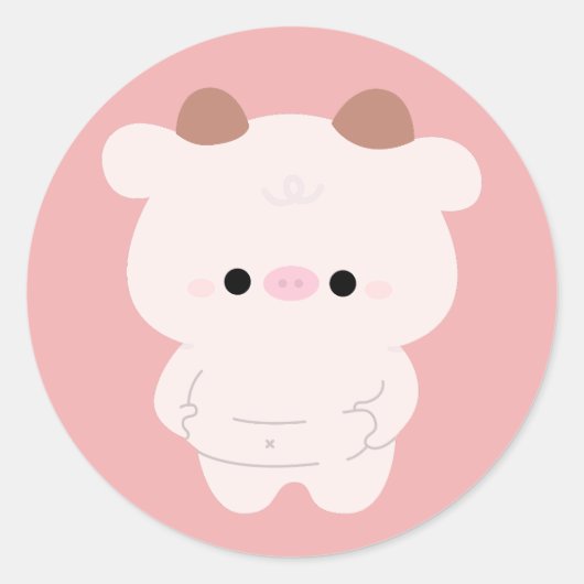 Sticker Rond Chonky Cow (Devant)
