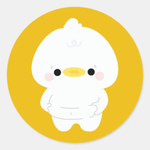 Sticker Rond Chonky Duck