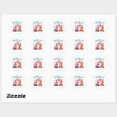 Sticker Rond Choo Choo I m 2 2e train d'anniversaire (Feuille)