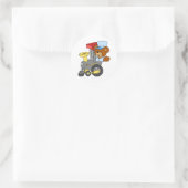 Sticker Rond Choo Choo Train Teddy Bear (Sac)