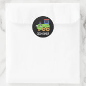 Sticker Rond Choo-cumber Funny Concombre Pun de Concombre Dark  (Sac)