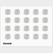 Sticker Rond Choose Joy Every Single Day Sage Lavender (Feuille)