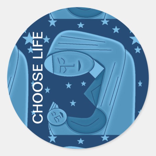 STICKER ROND CHOOSE LIFE (Devant)