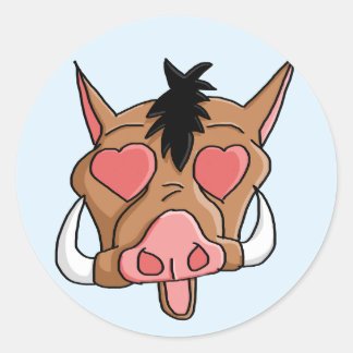 Sticker Rond Chop de porc de Lovestruck Emoji