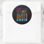 Sticker Rond Chorale Chorus Choral Music Conducteur Cadeau (Sac)