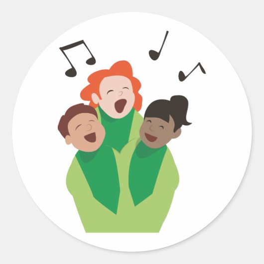 Sticker Rond Chorale pour enfants (Devant)
