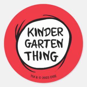 Sticker Rond Chose Une Chose Deux - Chose maternelle