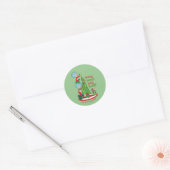 Sticker Rond Chose Une Chose Deux Merry Things Jolly Things (Enveloppe)