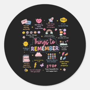 Sticker Rond Choses à retenir pour le soin de soi en matière de
